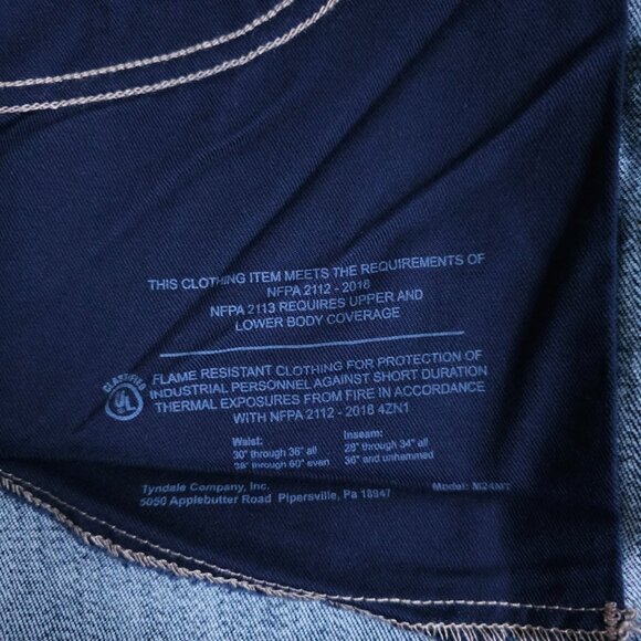 Men - Tyndale Versa Regular Fit Flex FR Jeans 33/34 - Picture 9 of 10